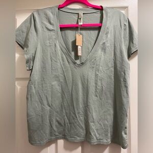 NWT Skims New Vintage V-Neck T-Shirt in Mineral Size 3X
